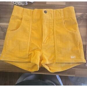 Hammies Shorts 28 Womens Yellow Classic Retro Corduroy